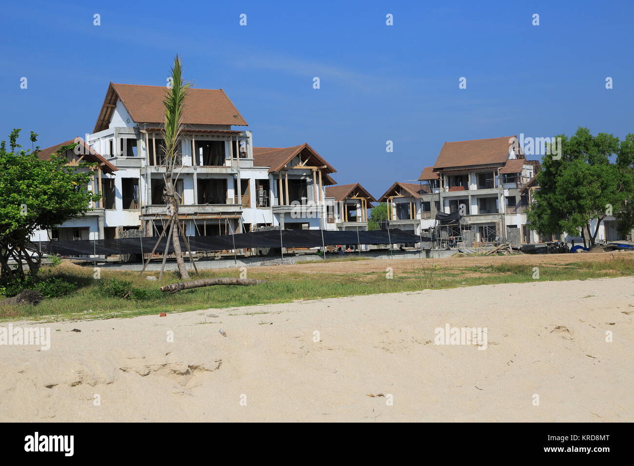 New hotel development under construction, Pasikudah Bay, Eastern Province, Sri Lanka, Asia Stock Photo