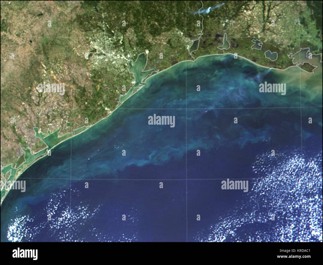 Modis texas red tide Stock Photo