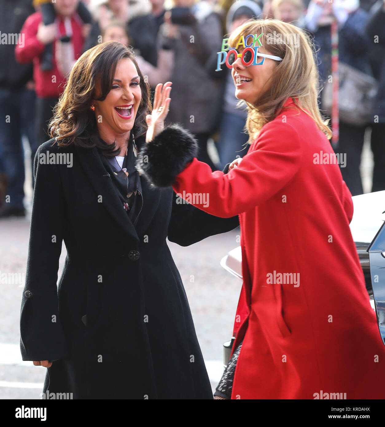 The Strictly judges arrive at Blackpool Tower for tonight's live show