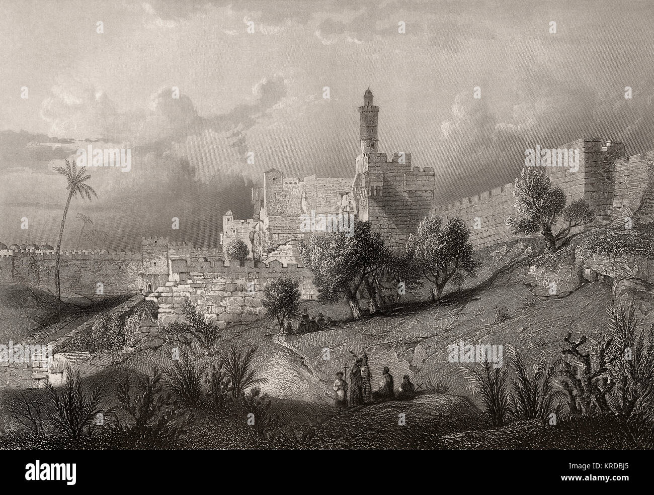 The Jebusite fortress Zion, Jerusalem Stock Photo