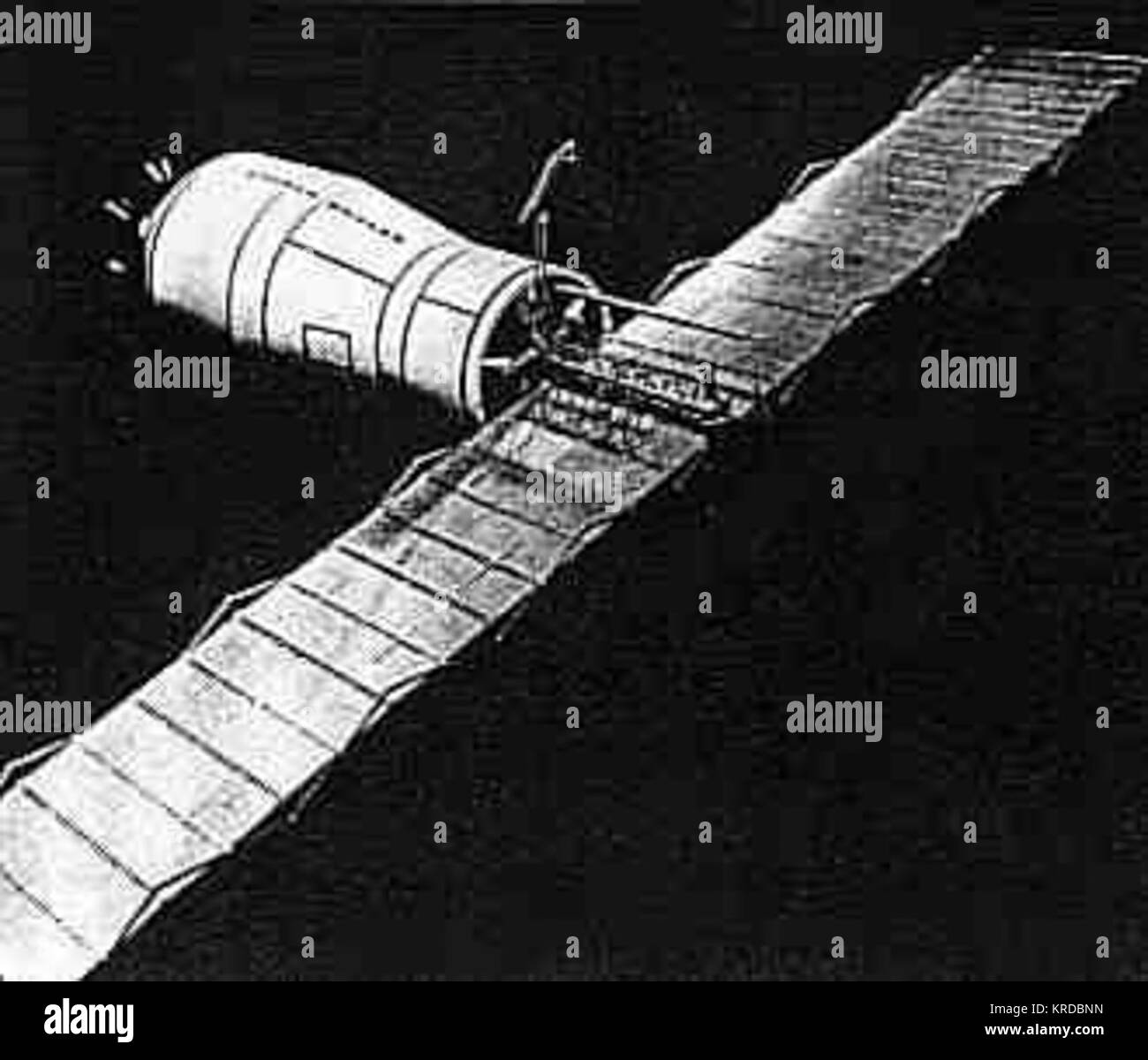 Pegasus satellite bw Stock Photo - Alamy