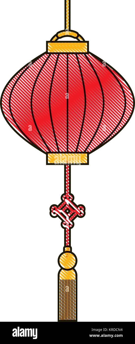 traditional chinese lantern in a flat style Stock Vector Image & Art ...