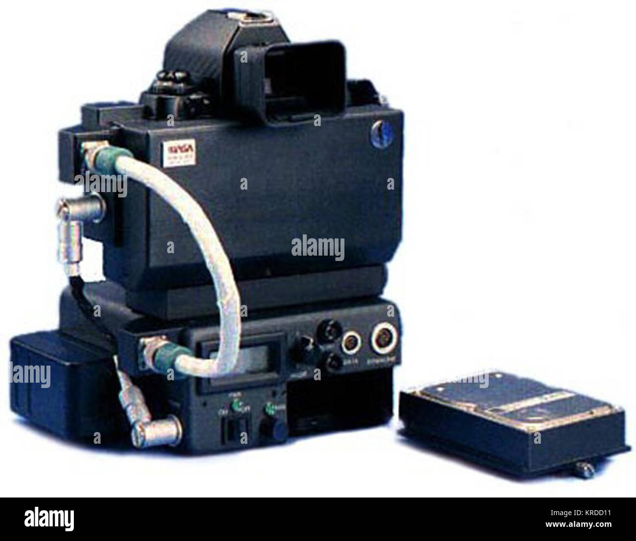 Nikon Nasa F4 back with cables and harddisk Stock Photo - Alamy