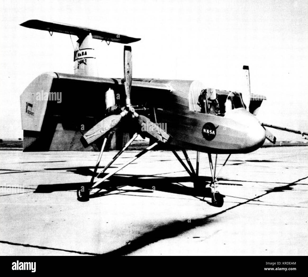 VZ-3RY flaps down on runway Stock Photo