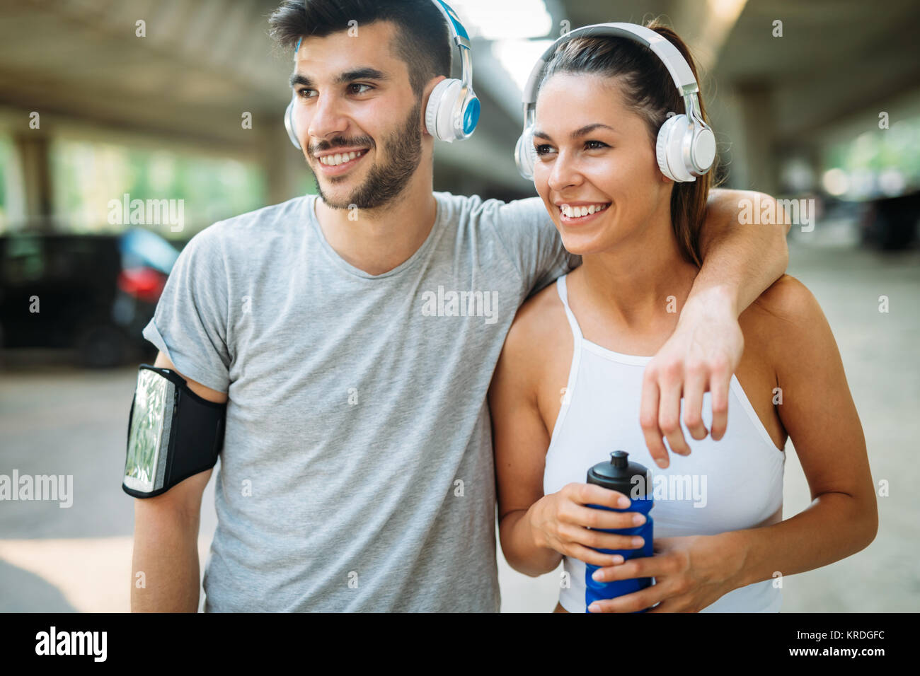 Fitness training for couple in love Stock Photo Alamy