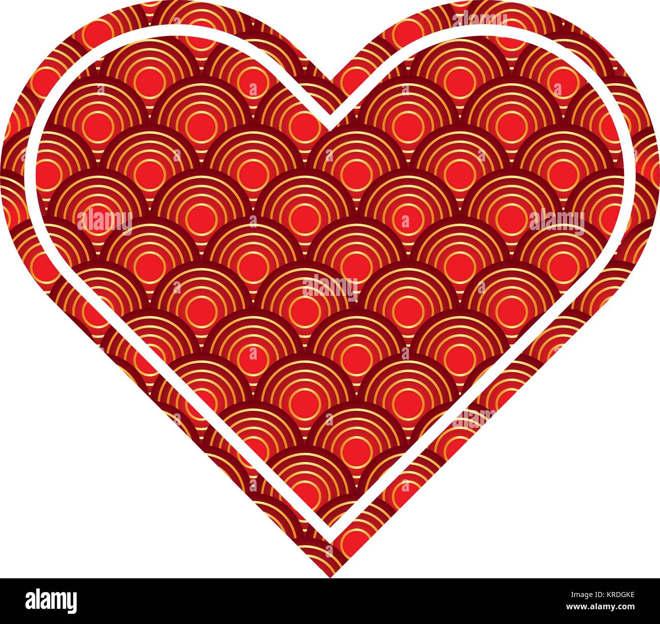 heart love rounded lines pattern image Stock Vector Image & Art - Alamy