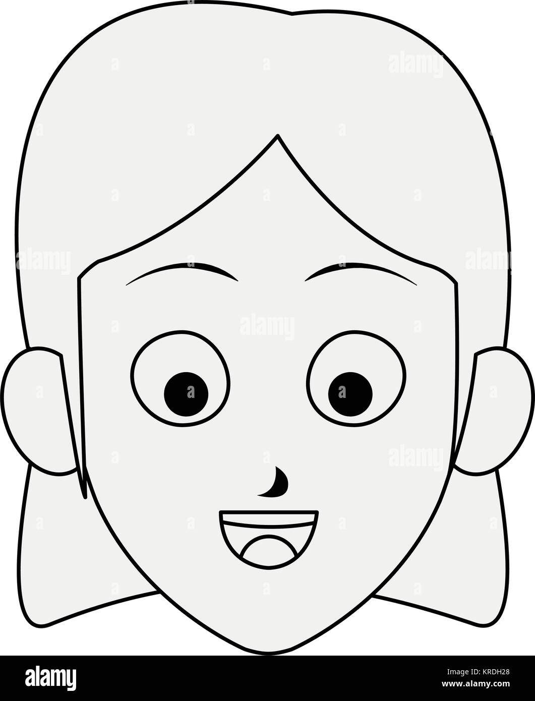 Young woman face Stock Vector Image &amp; Art - Alamy