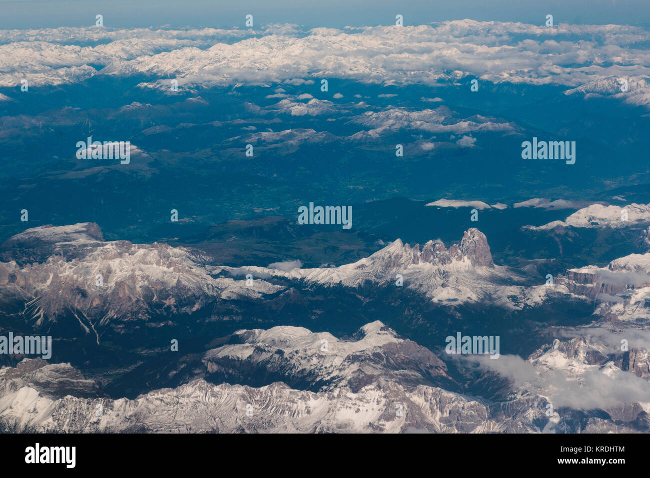 Blue snow mountain aerial view hi-res stock photography and images - Alamy