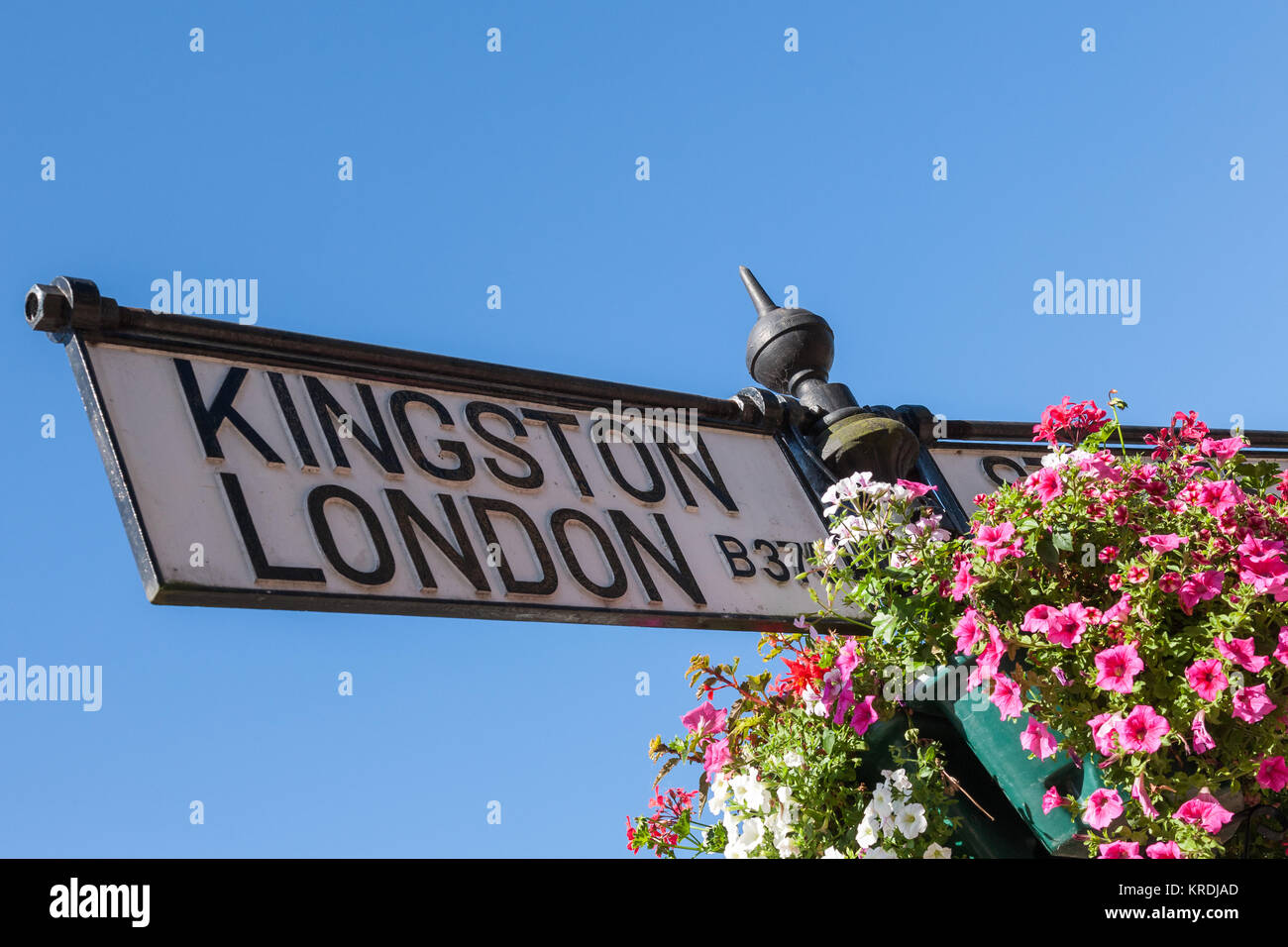 Road sign in Chertsey, London Street UK Stock Photo - Alamy