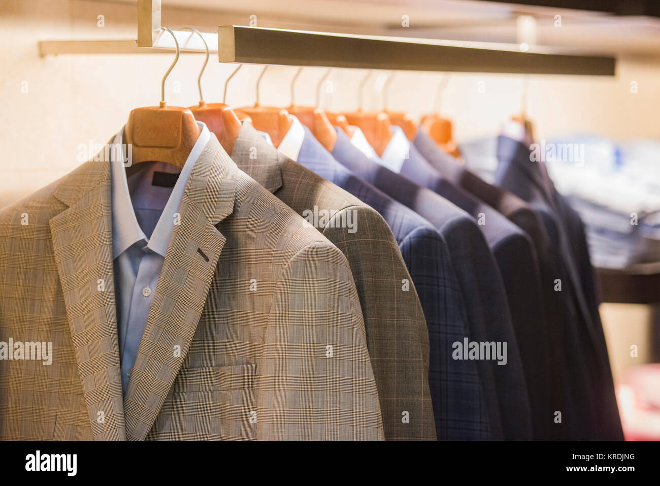 Elegant men clothing in a store Stock Photo - Alamy