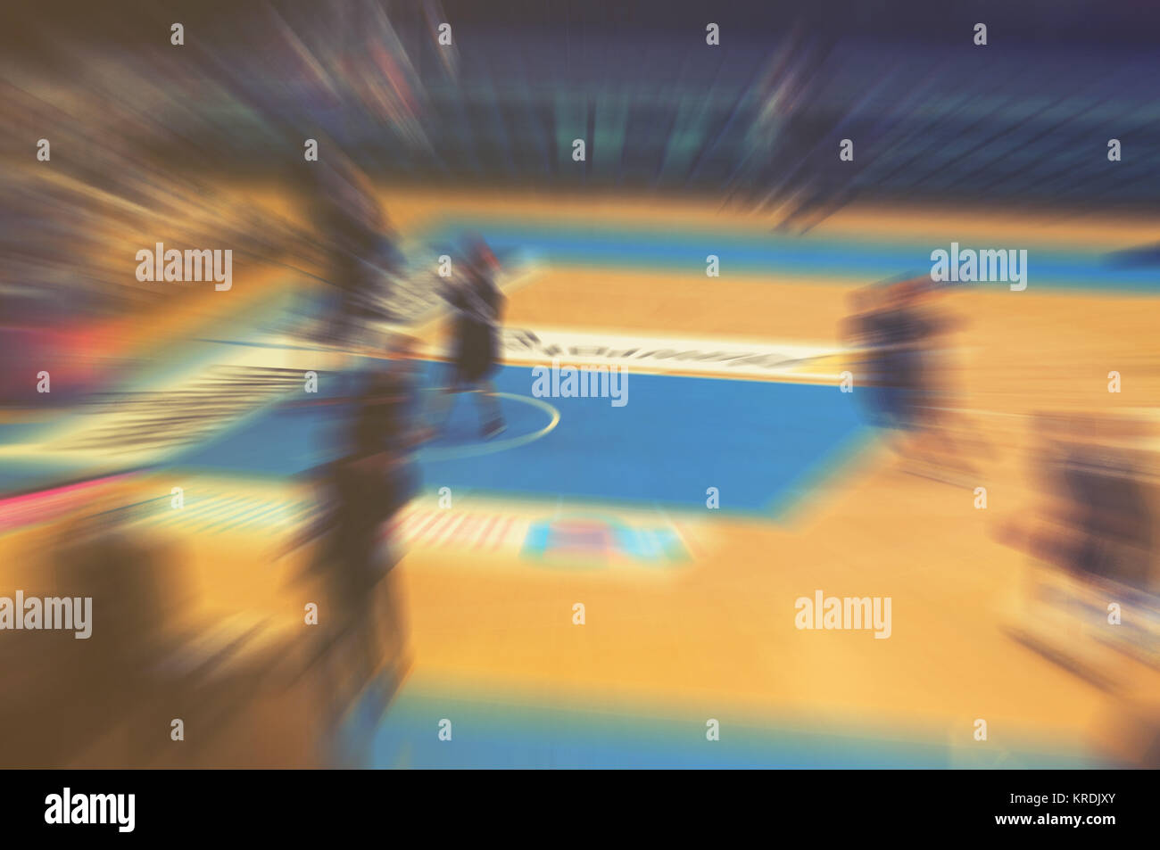 europen basketball motion blur background,vintage effect Stock Photo