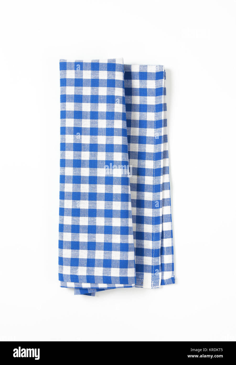 blue checkered napkin Stock Photo Alamy