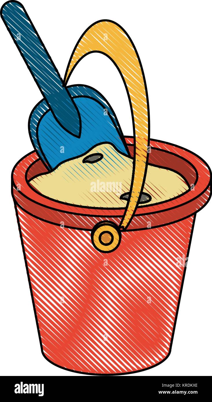 Sand bucket and shovel toy Stock Vector Image & Art Alamy