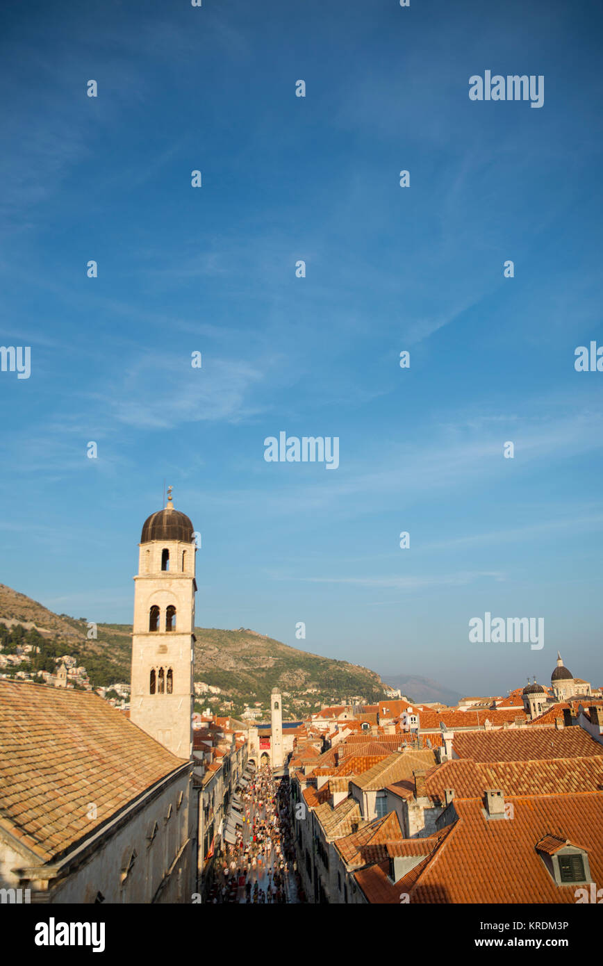 Rooftops and bell towers of Dubrovnik, Croatia Stock Photo - Alamy