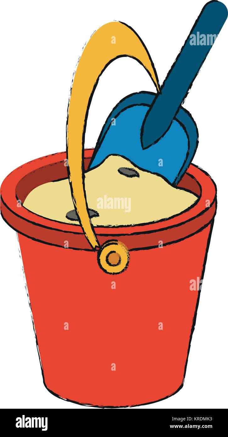 Sand bucket and shovel toy Stock Vector Image & Art Alamy