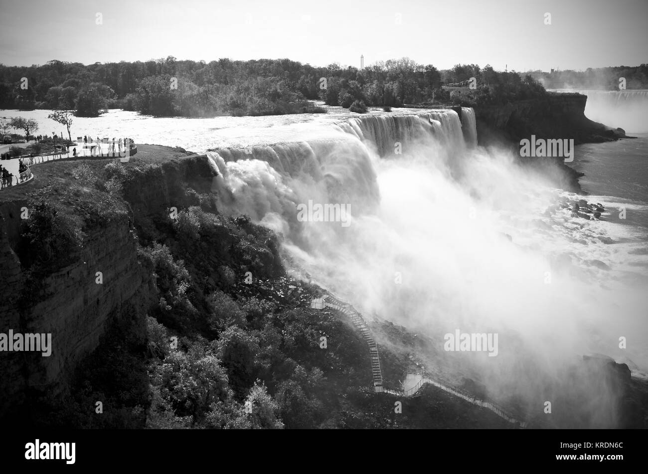 Niagara Falls from American side, Buffalo, New York State, USA Stock Photo