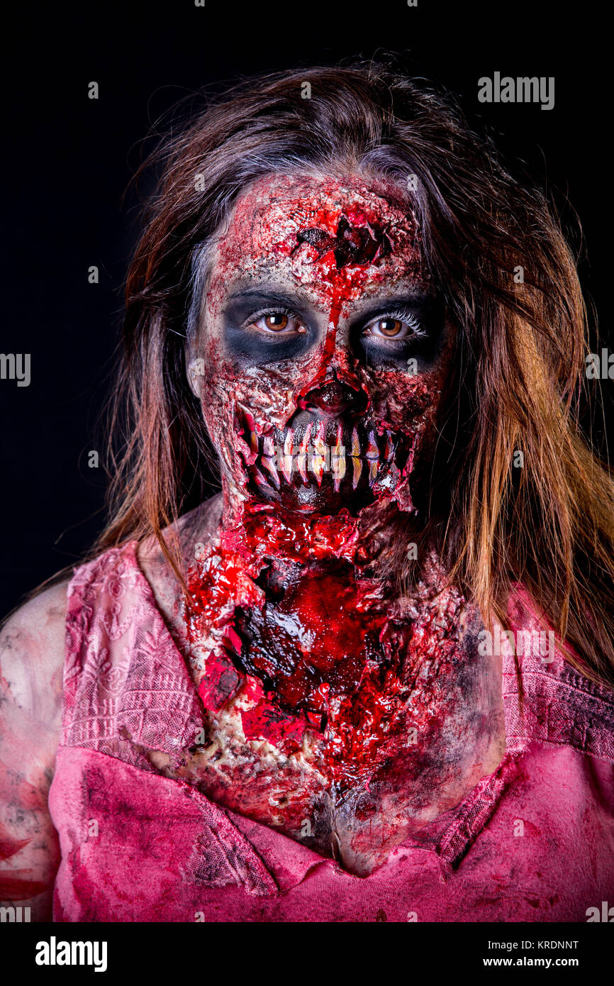 Zombie girl Stock Photo