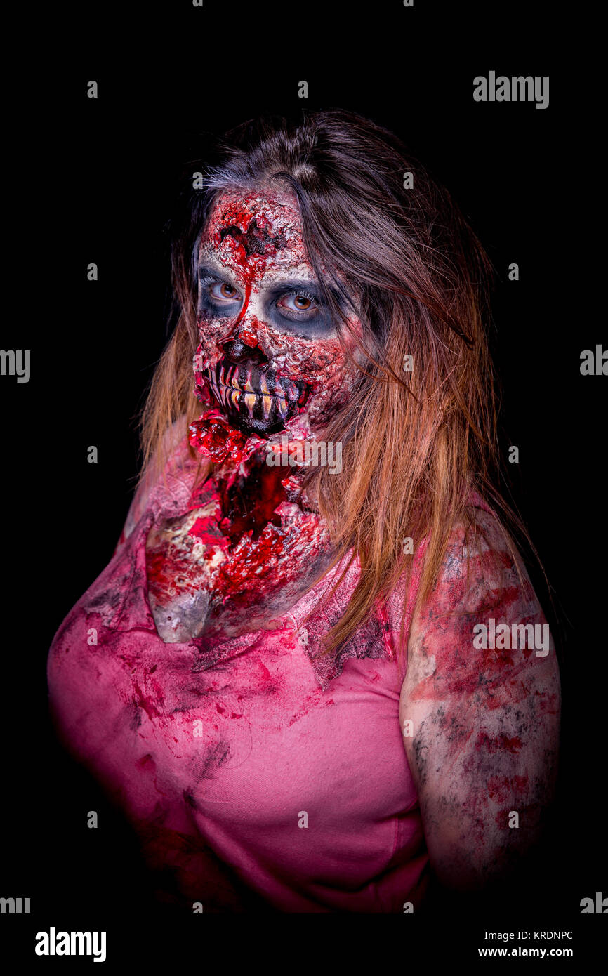 Zombie makeup Stock Photo