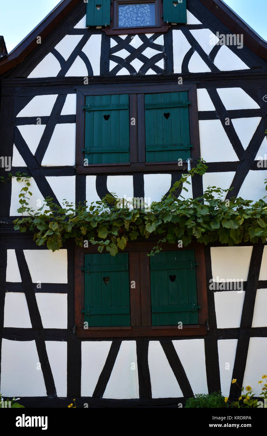 half-timbered house hinnerstÃ¤del jockgrim Stock Photo