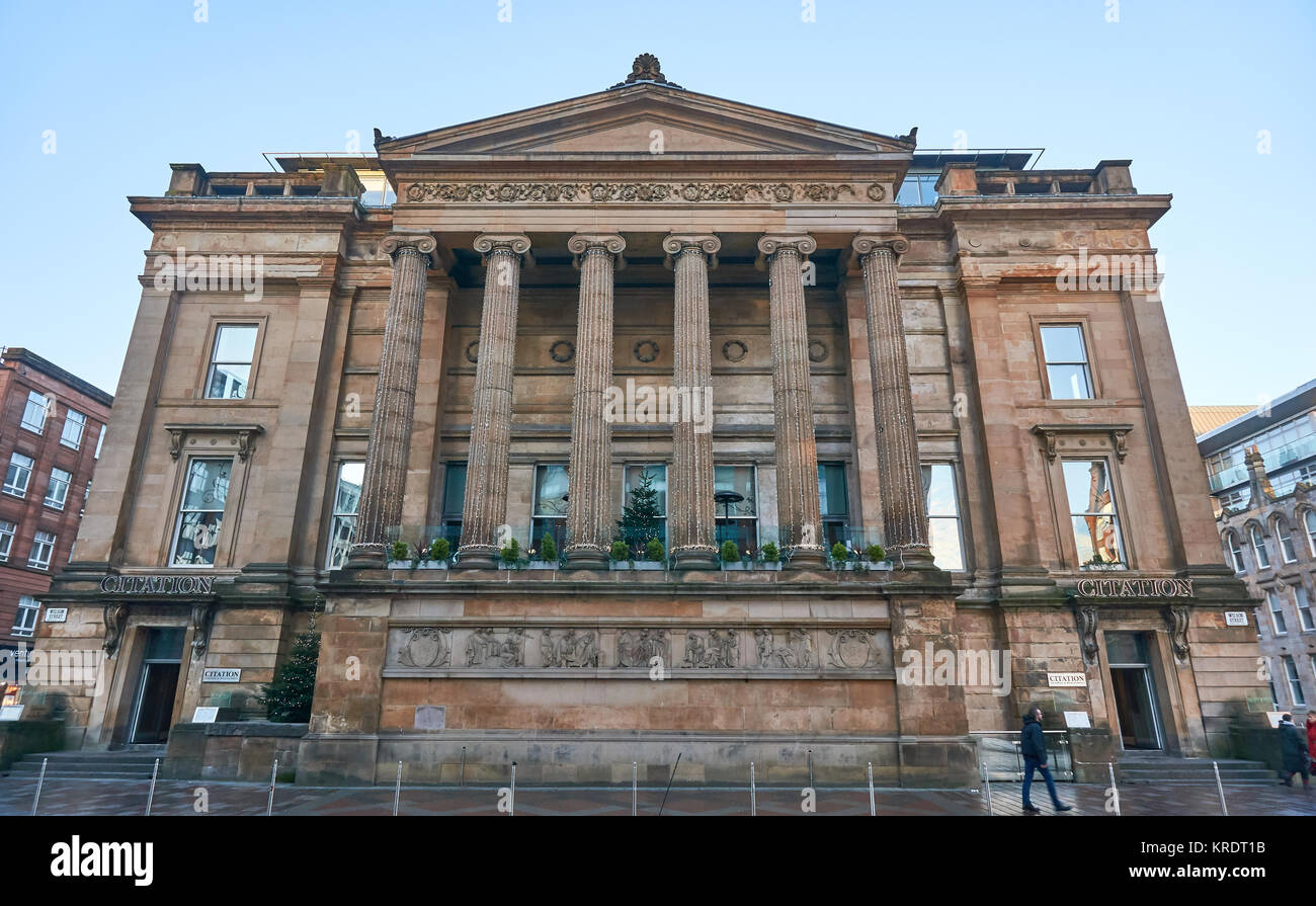 Former landmark Sheriff Court building in the heart of Glasgow's Merchant City , currently a house to the Citation taverne and restaurant. Stock Photo
