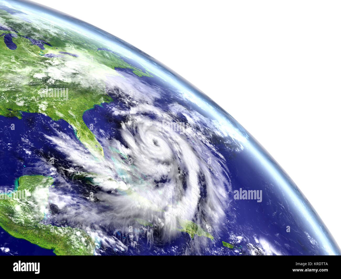 Hurricane Matthew in Caribbean Stock Photo