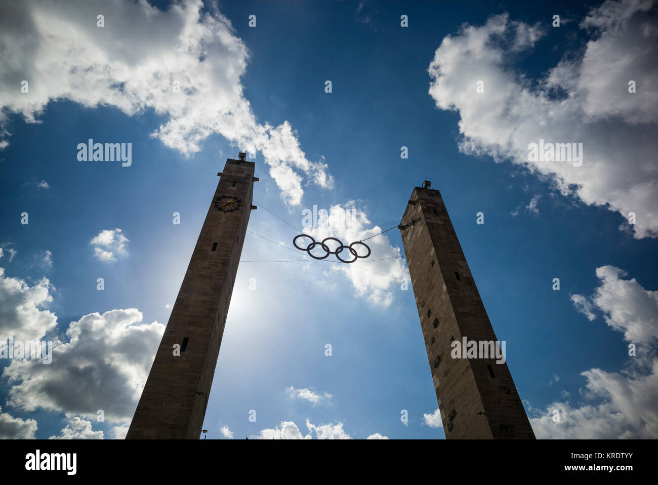 Berlin. Germany. Olympic Stadium (Olympiastadion), originally designed by Werner March (1894-1976) for the 1936 Summer Olympics. Stock Photo