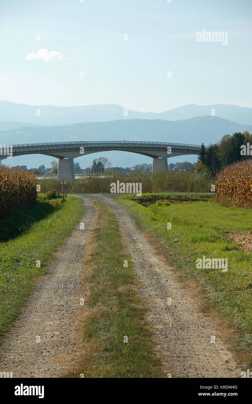 bridge in rural environment Stock Photo