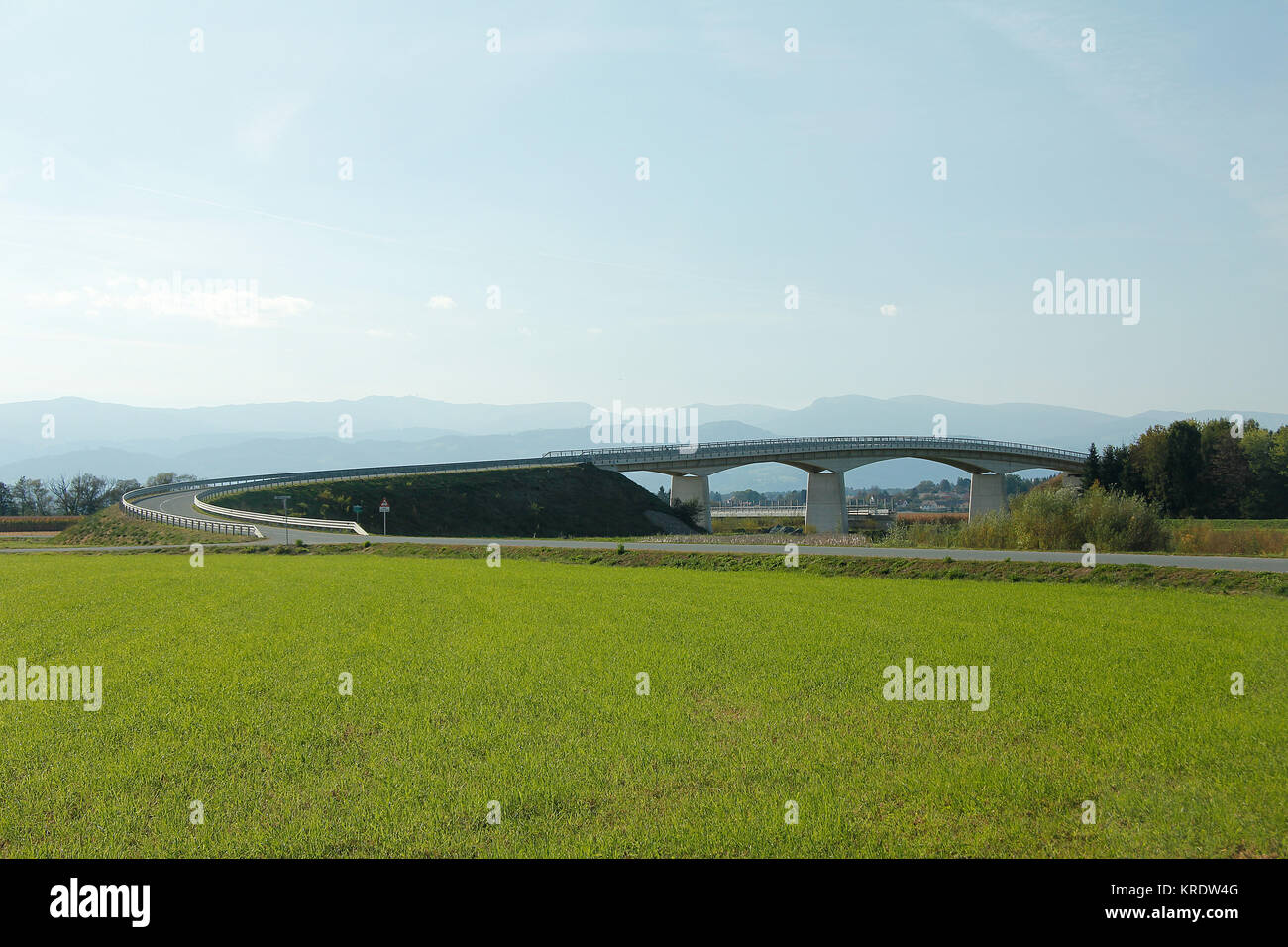 bridge in rural environment Stock Photo