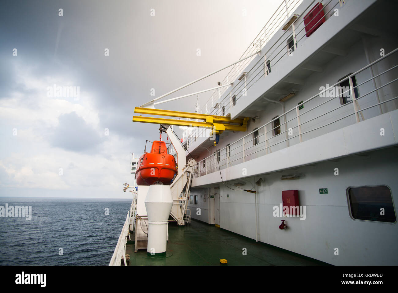 Orange lifeboat image Stock Photo Alamy