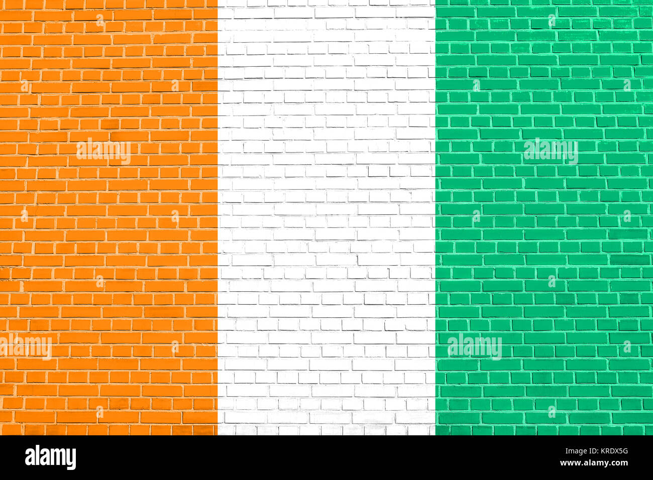 Flag of Ivory Coast, brick wall texture background Stock Photo - Alamy