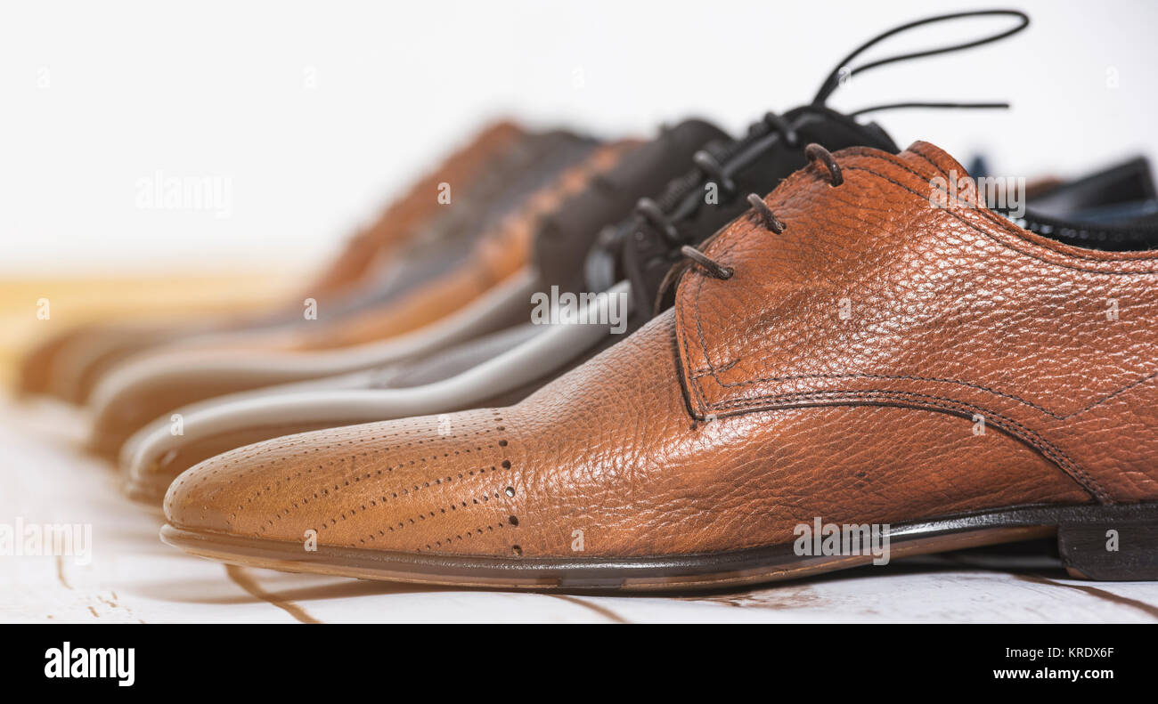 Men shoes collection different models and colors Stock Photo Alamy