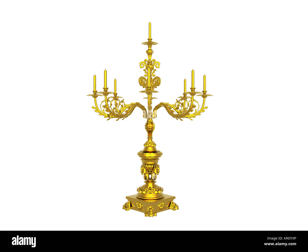 exempted golden candelabra Stock Photo Alamy