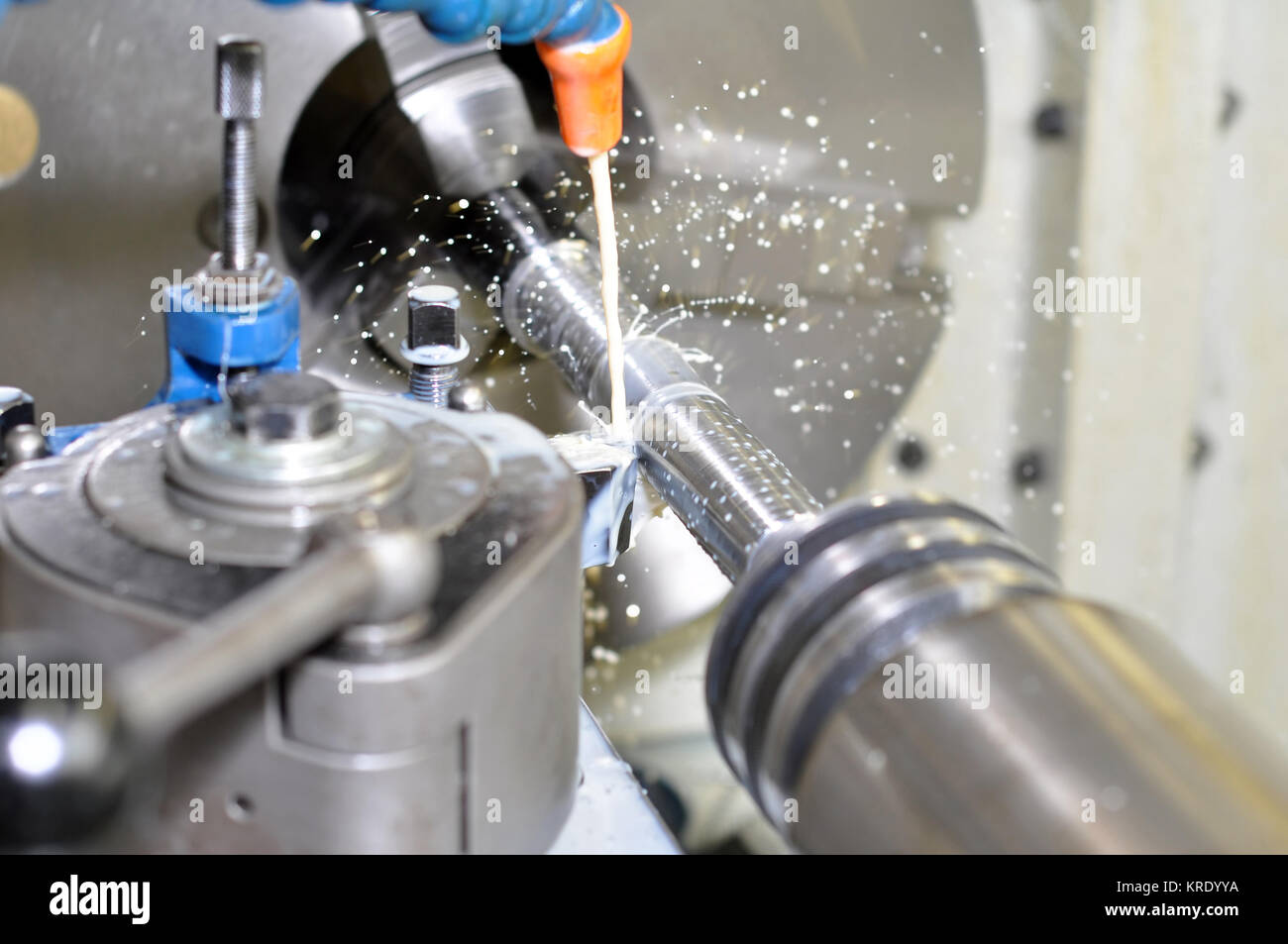 cnc turning machine Stock Photo Alamy