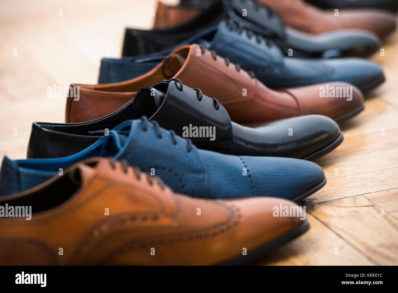 Men shoes collection different models and colors Stock Photo Alamy