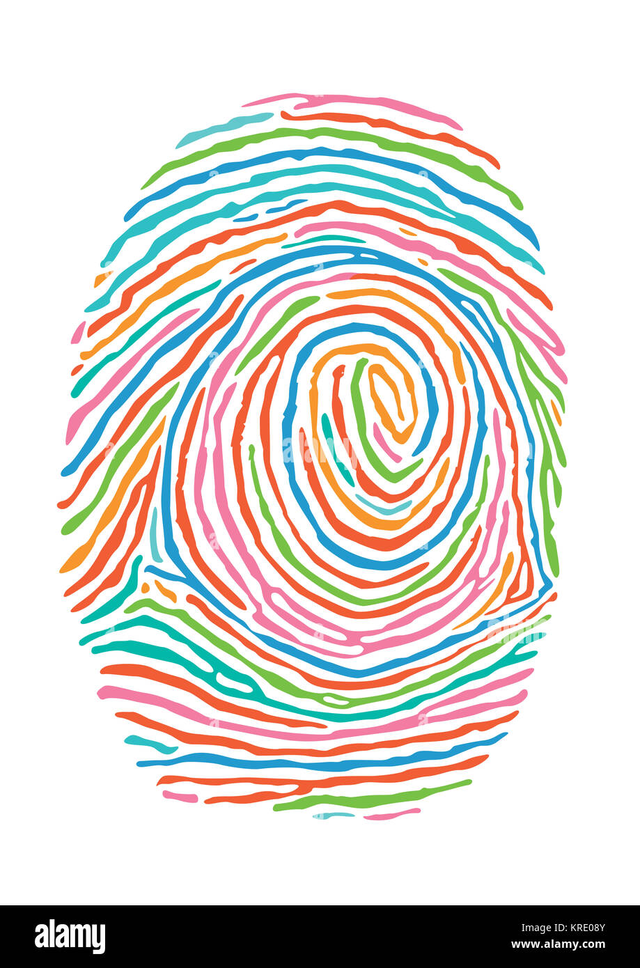 color fingerprint. safe identification Stock Photo Alamy