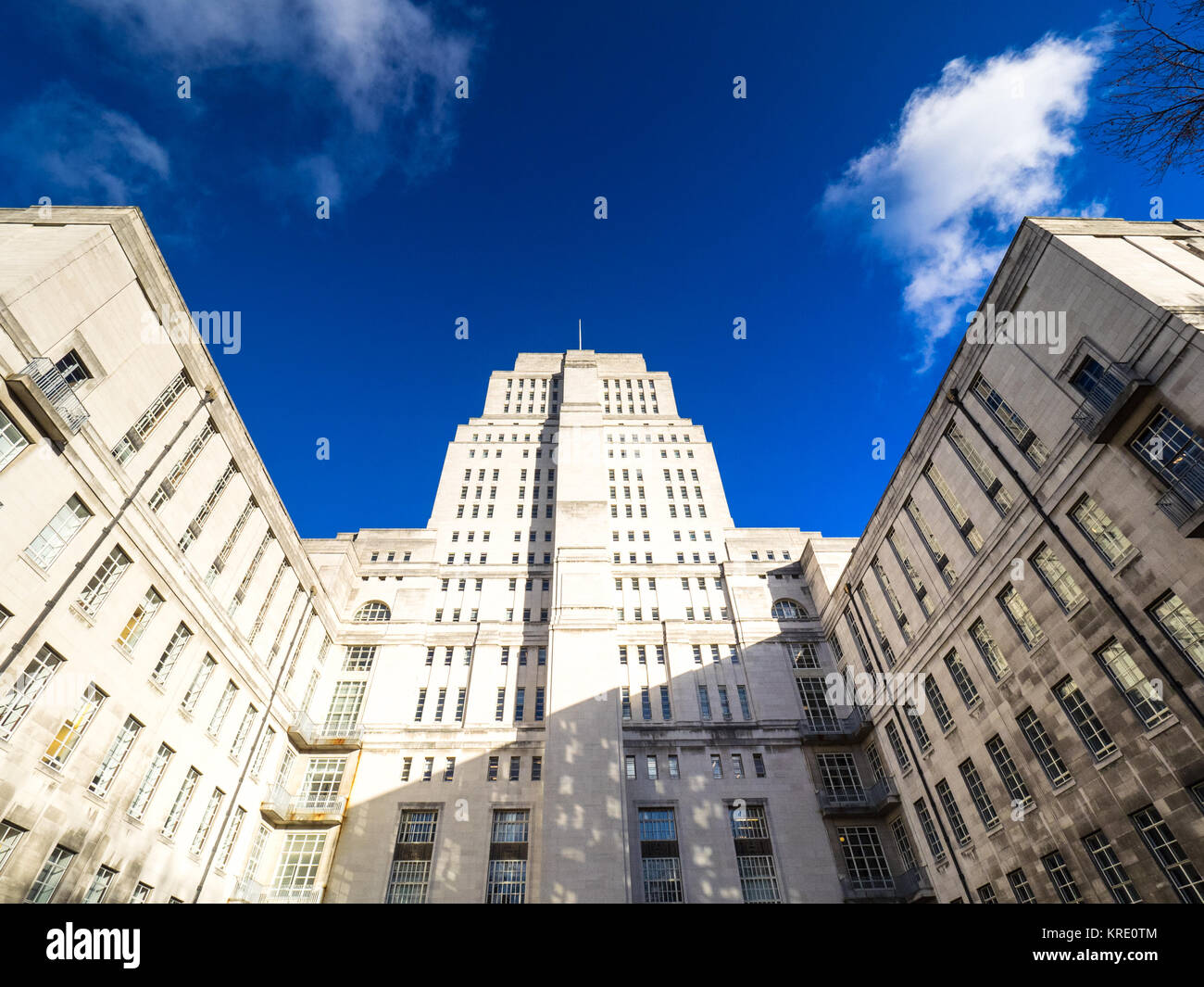 Senate House University of London - the administrative centre of the University of London, opened 1937, architect Charles Holden Stock Photo