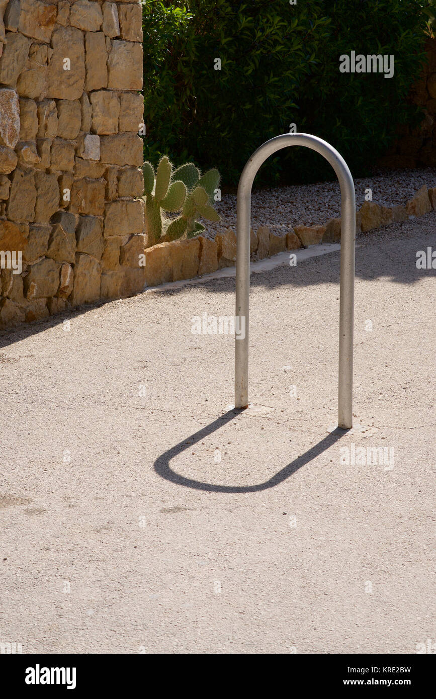 Metal bollard in the shape of an upside down u Stock Photo Alamy