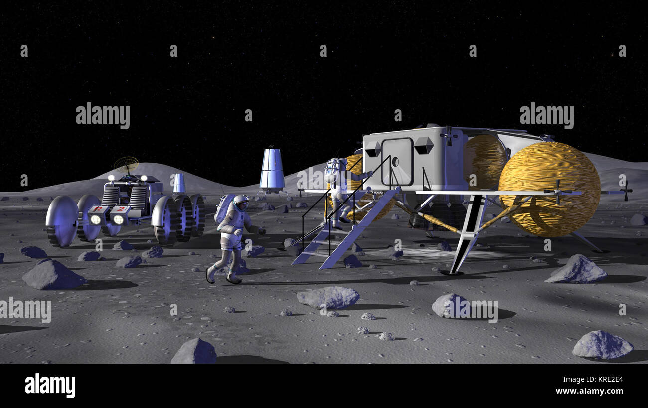 Entering a Lunar Outpost Stock Photo Alamy