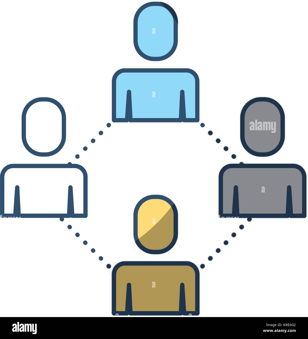 group people teamwork connection cooperation Stock Vector Image & Art ...