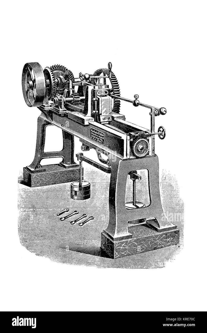 machine for planning, shaping, sharpening and repairing of files, tools, Feilenhobelmaschine, produced by the company Kaibel and Sieber, Worms, German Stock Photo