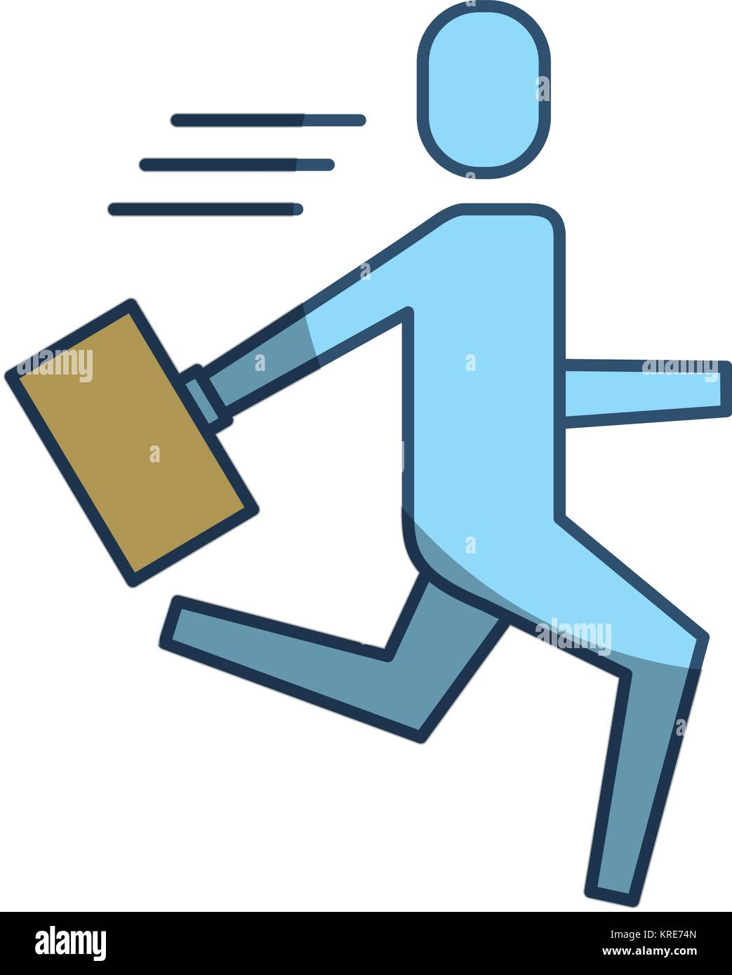 businessman running with briefcase success Stock Vector Image & Art - Alamy