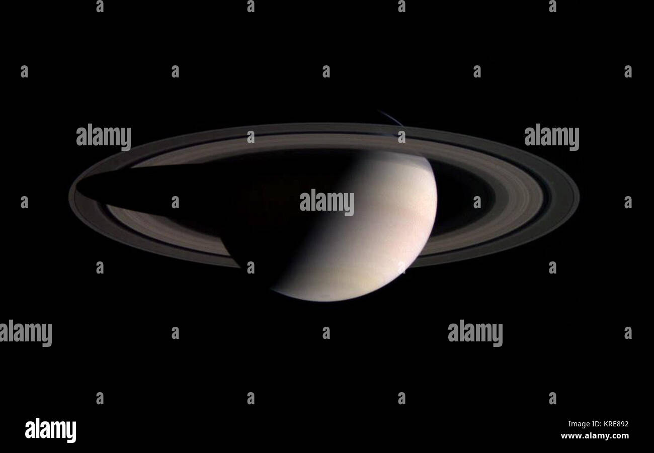 Saturn from Cassini Orbiter (2004-07-17 Stock Photo - Alamy