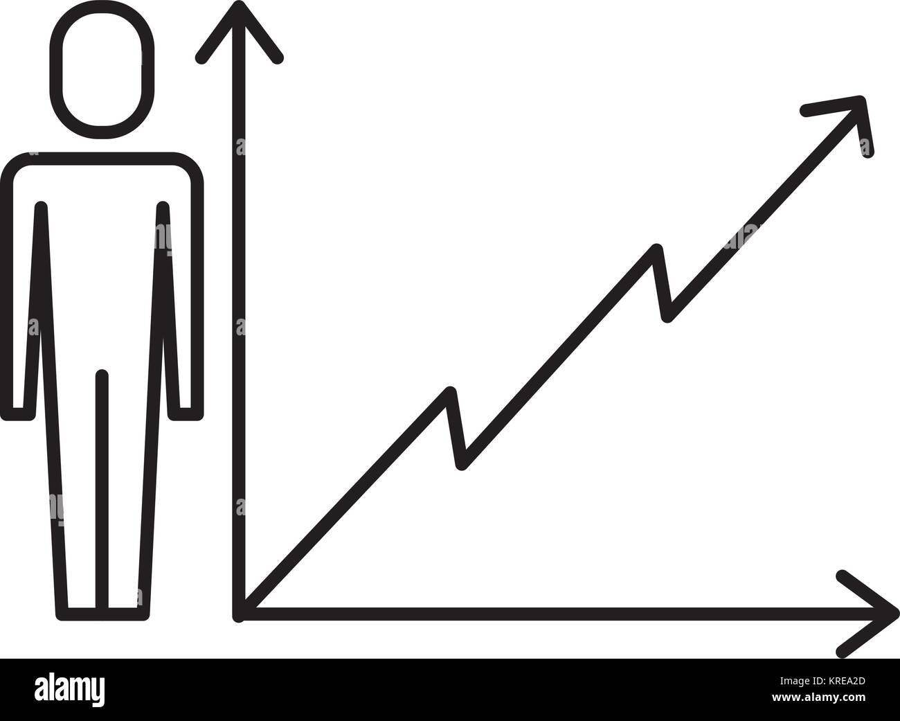 businessman with business graph growth arrow Stock Vector Image & Art ...