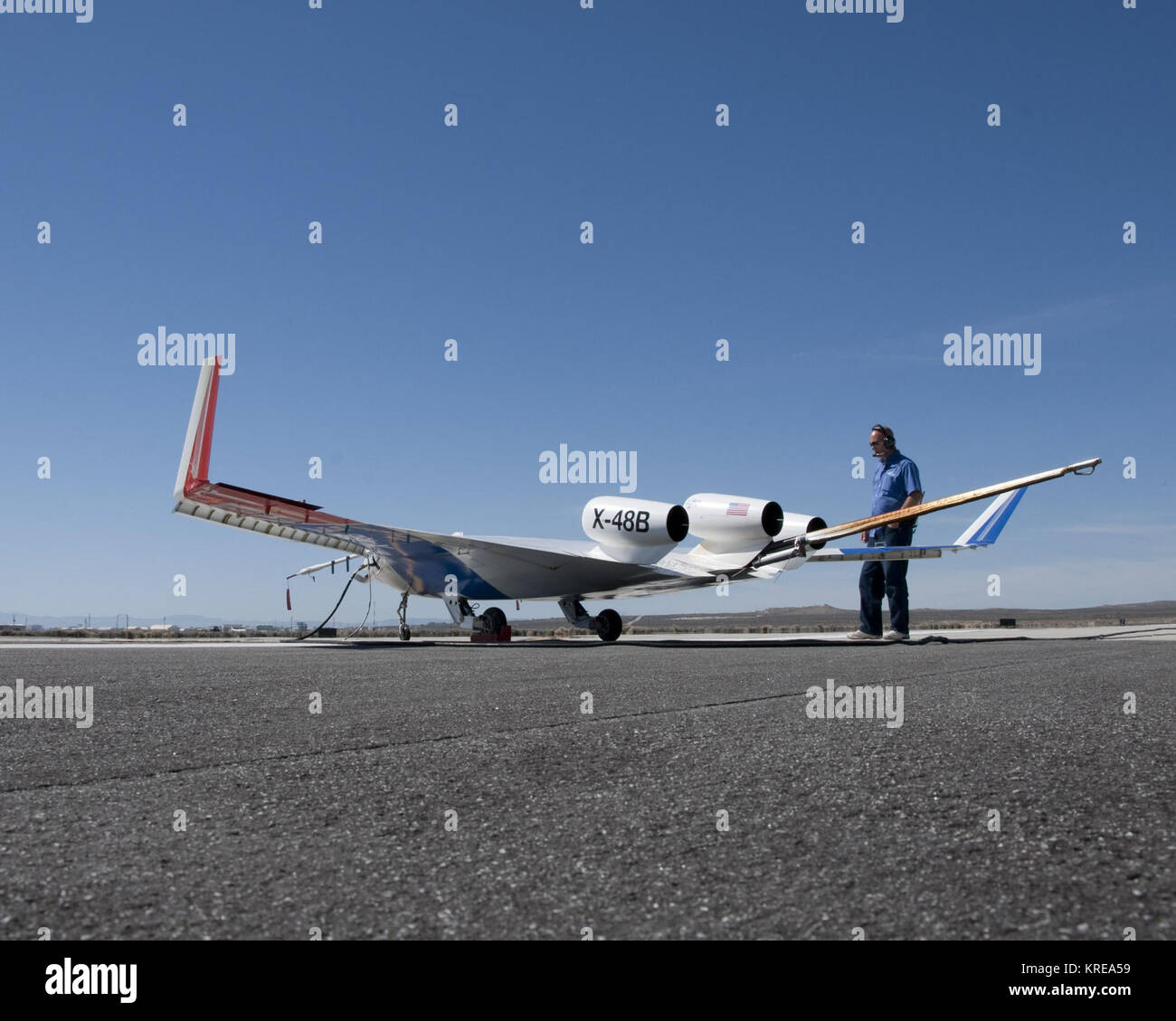 X-48B being prepared for flight Stock Photo - Alamy