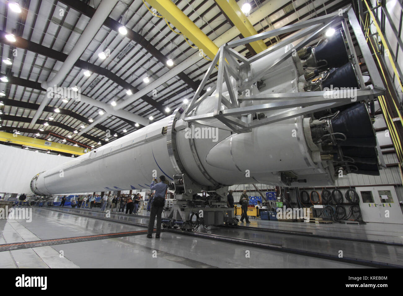 Falcon 9 at SLC-40 during media event (KSC-2011-7886) Stock Photo