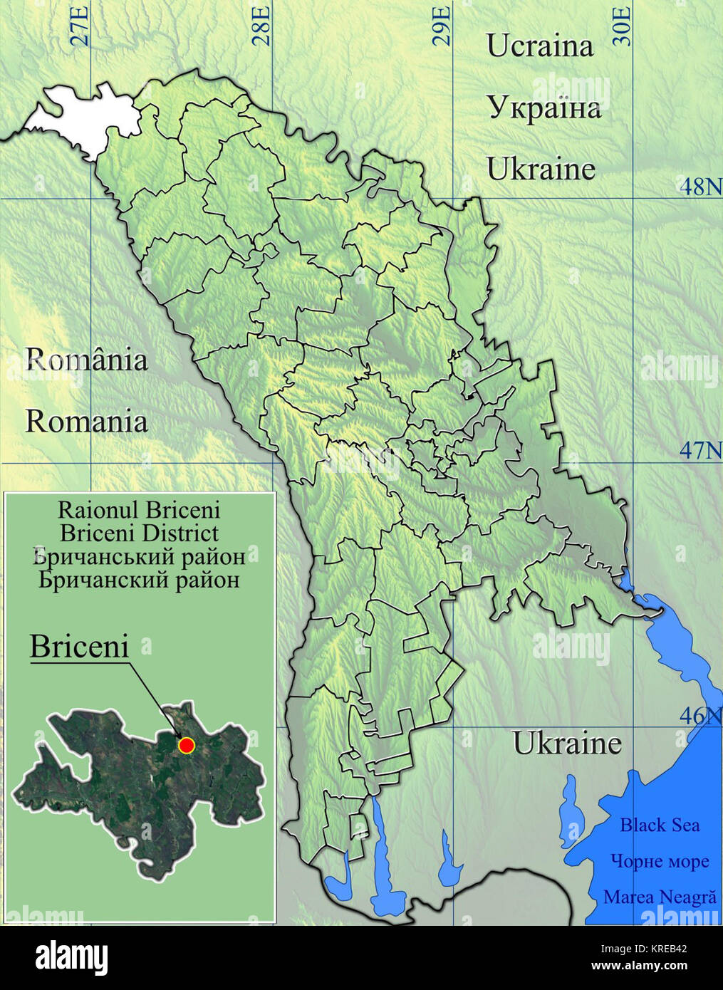 Briceni location map Stock Photo Alamy