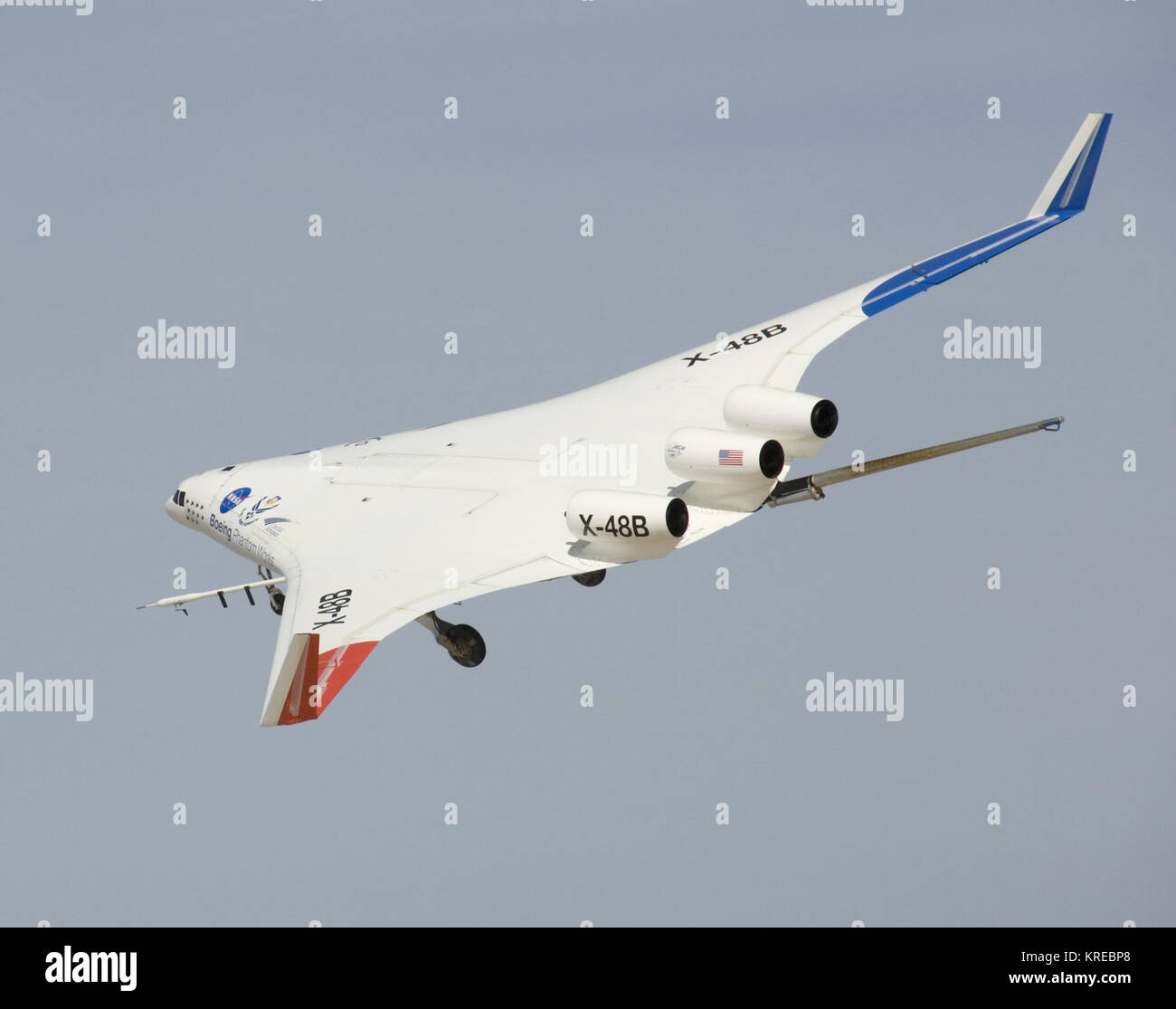 Boeing X-48B Banks In Flight Stock Photo - Alamy