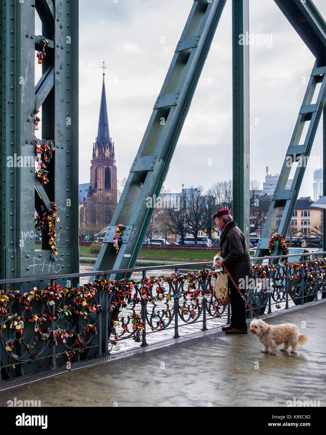 Locks on bridge across hi res stock photography and images Alamy