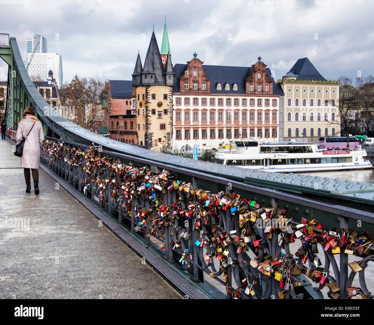 Frankfurt, Germany.Love locks on the Eiserner Steg,Iron Stock Photo 169348075 Alamy