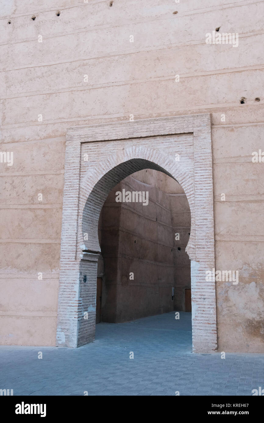 Traditional Arch and Archicteture in Marrakech, Marocco Stock Photo